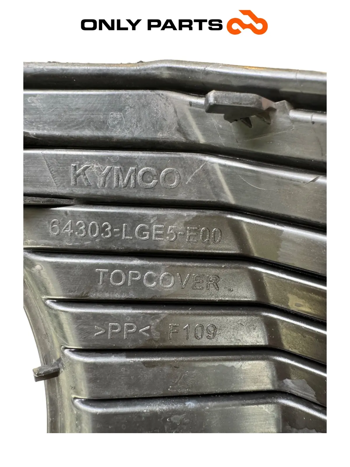 Gebrauchte Vordere mittlere Schildverkleidung 64303-LGE5-E00 Kymco People GTi 300 Kymco People GTi 300cc 2014 Bianco — echtes Foto 10