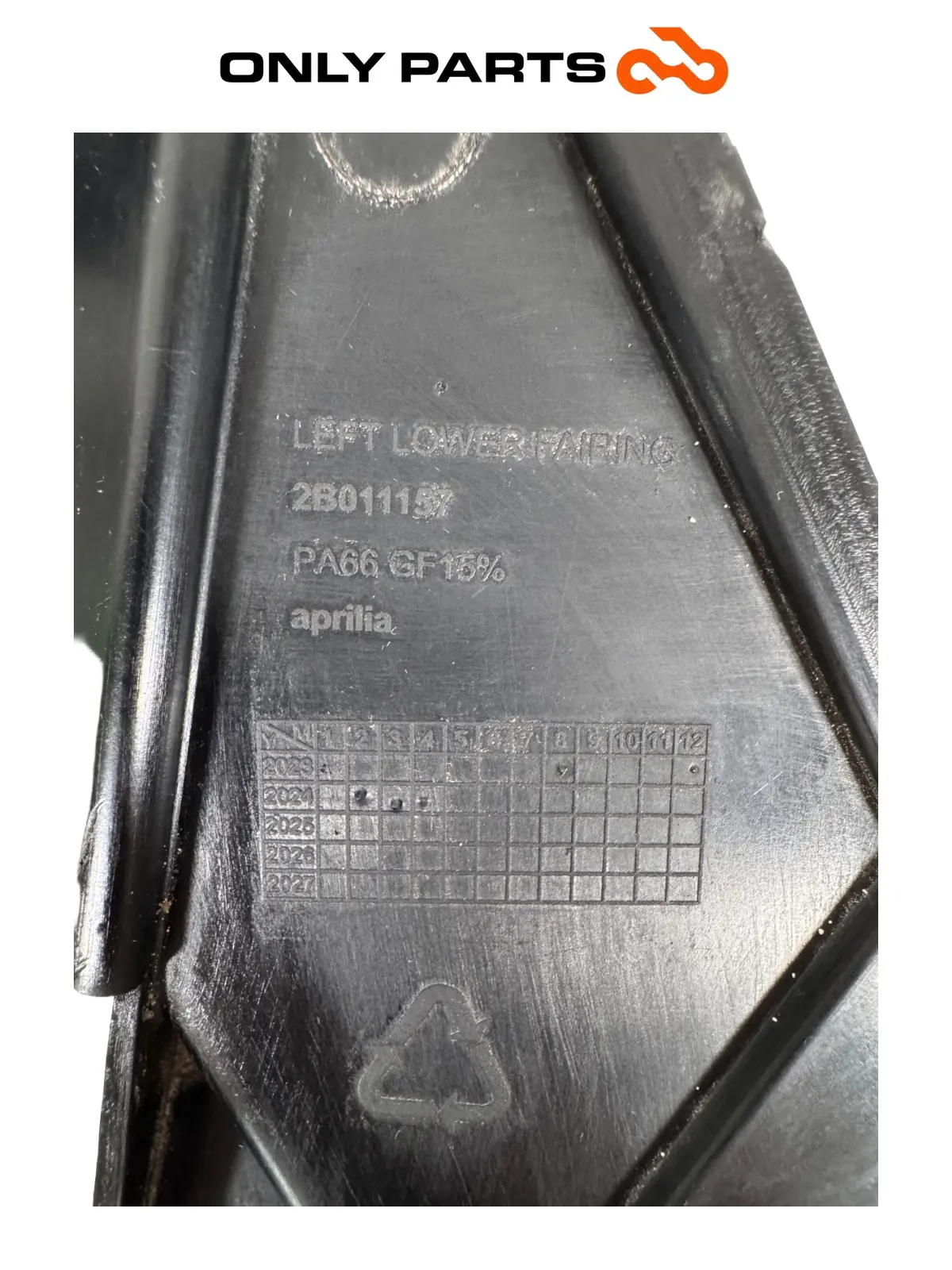 Gebrauchte Carena inferiore SX Aprilia RS 457cc 2024 — echtes Foto 8