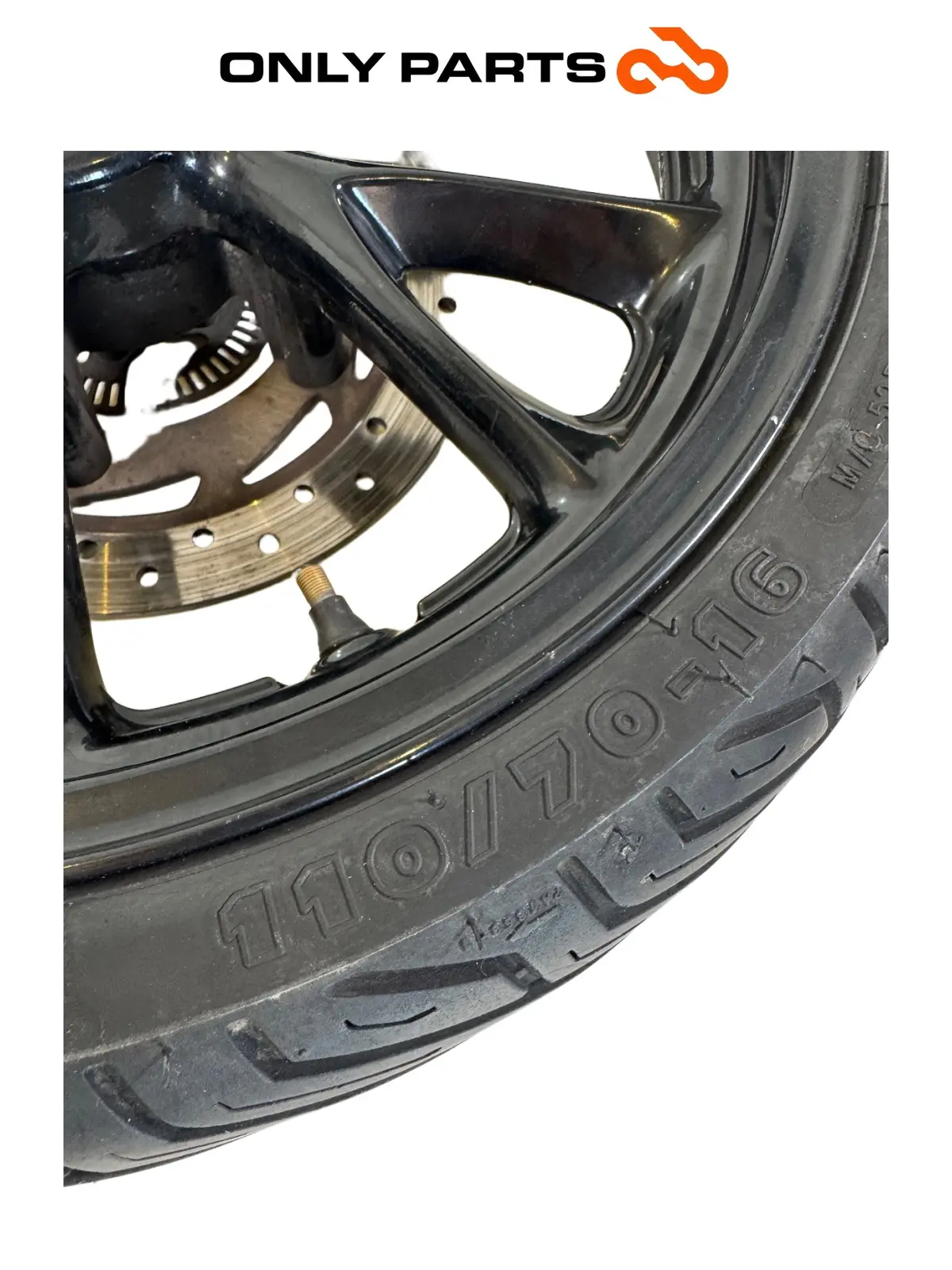 Gebrauchte Vorderradfelge mit Bremsscheibe und ABS-Ring Kymco People GTi 300 Kymco People GTi 300cc 2014 Bianco — echtes Foto 11