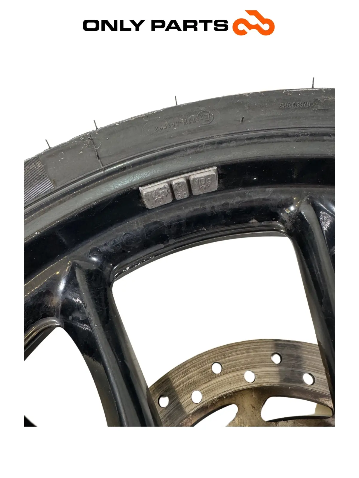 Gebrauchte Vorderradfelge mit Bremsscheibe und ABS-Ring Kymco People GTi 300 Kymco People GTi 300cc 2014 Bianco — echtes Foto 12