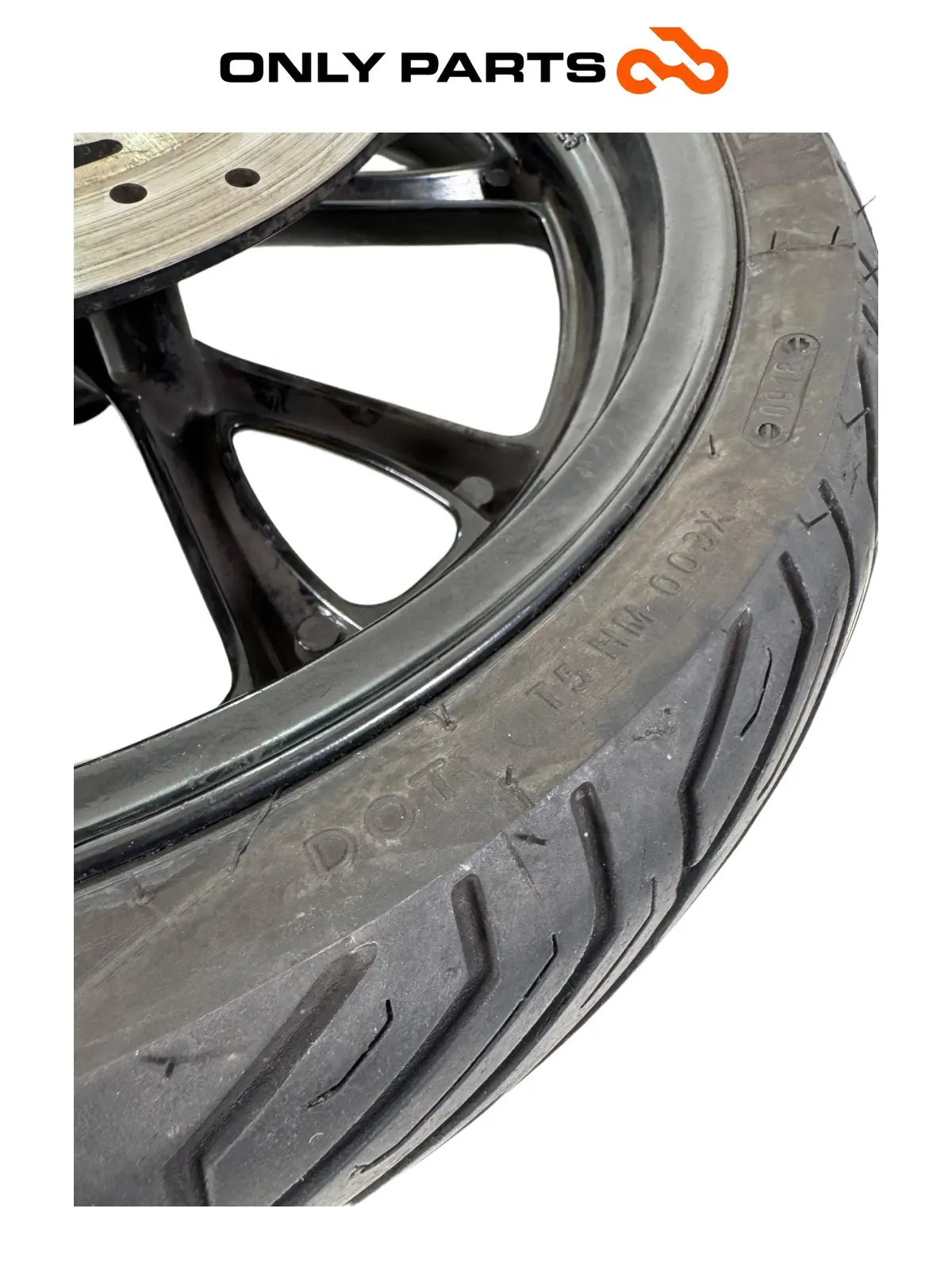 Gebrauchte Vorderradfelge mit Bremsscheibe und ABS-Ring Kymco People GTi 300 Kymco People GTi 300cc 2014 Bianco — echtes Foto 6