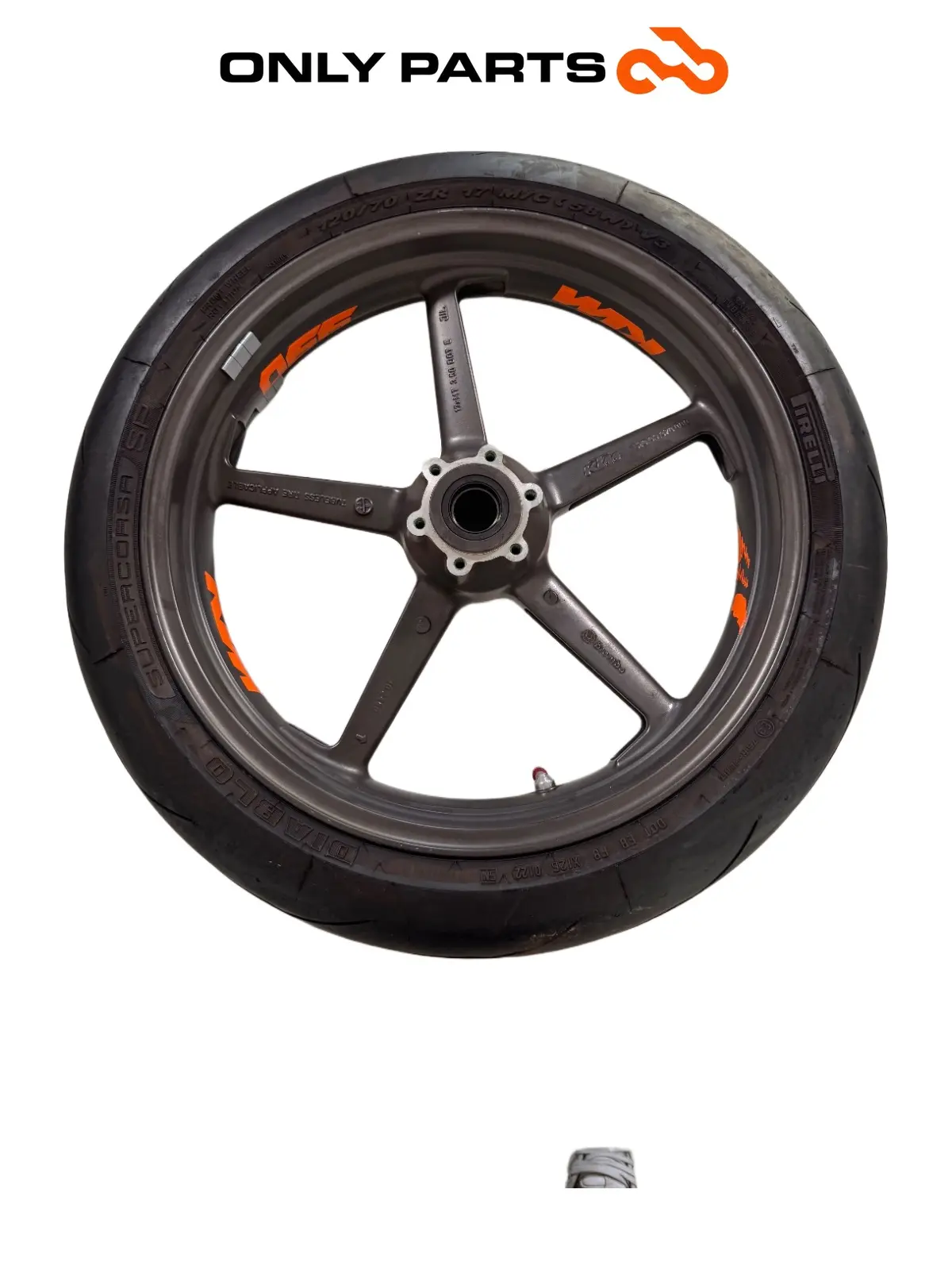 Gebrauchte Cerchio anteriore KTM Super Duke 990cc 2006 Nero/Arancione — echtes Foto 3