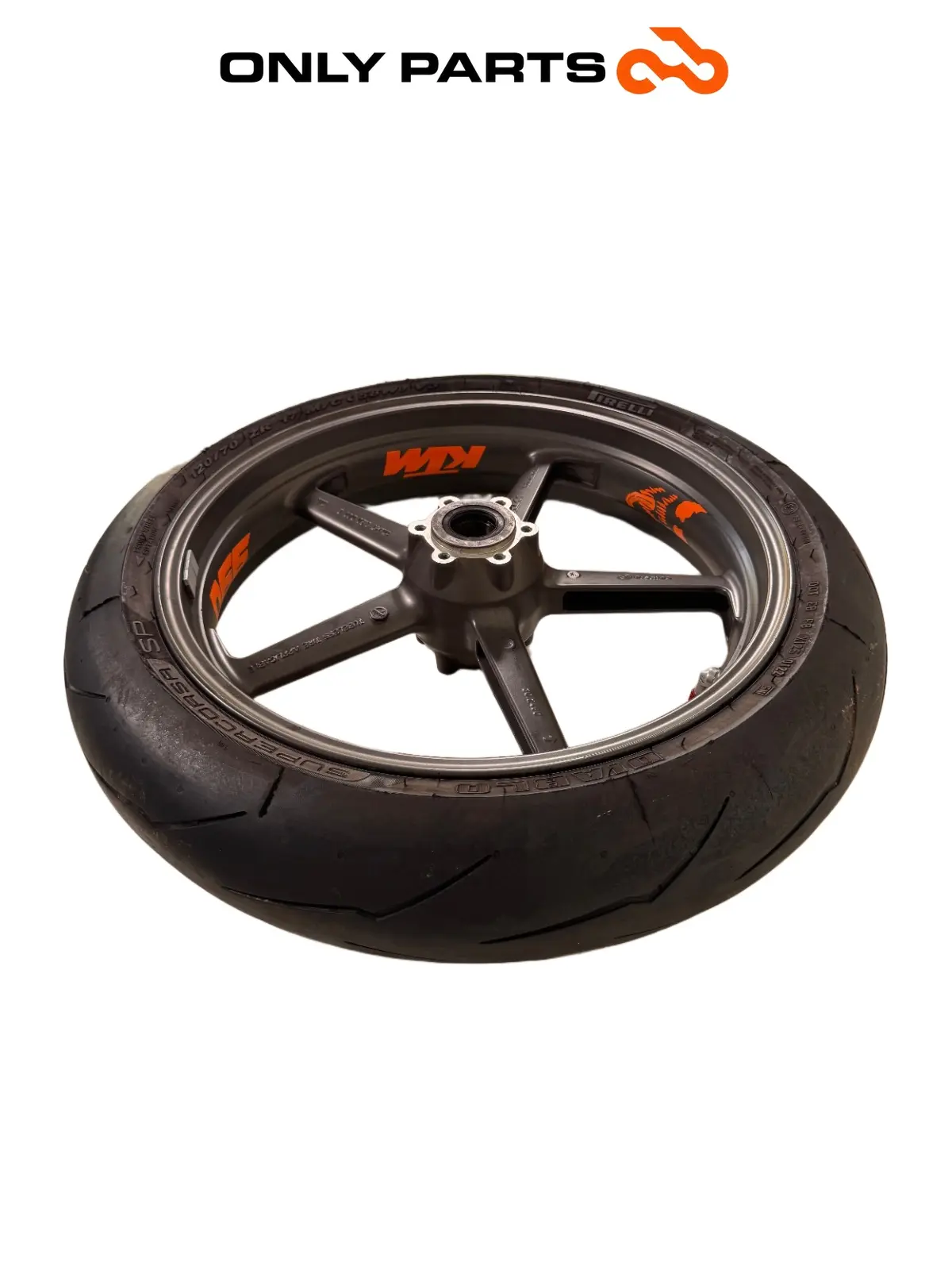 Gebrauchte Cerchio anteriore KTM Super Duke 990cc 2006 Nero/Arancione — echtes Foto 4