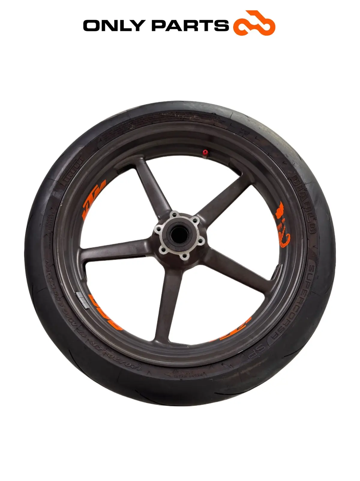 Gebrauchte Cerchio anteriore KTM Super Duke 990cc 2006 Nero/Arancione — echtes Foto 8