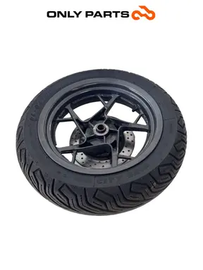 Gebrauchte Cerchio posteriore completo disco abs Yamaha X-max 125cc 2014 Grigio opaco — echtes Foto 4