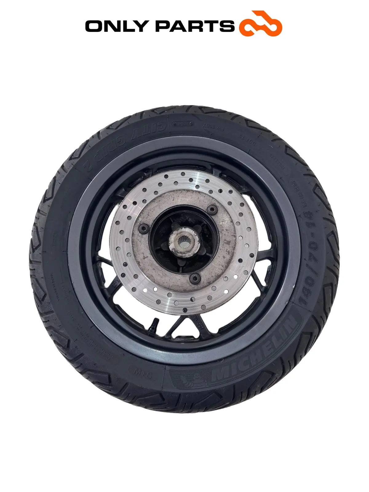 Gebrauchte Cerchio posteriore completo disco abs Yamaha X-max 125cc 2014 Grigio opaco — echtes Foto 5