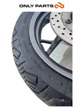 Gebrauchte Cerchio posteriore completo disco abs Yamaha X-max 125cc 2014 Grigio opaco — echtes Foto 8