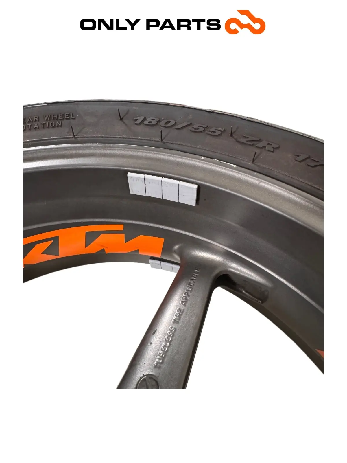 Gebrauchte Cerchio posteriore KTM Super Duke 990cc 2006 Nero/Arancione — echtes Foto 7