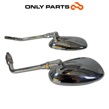 Used Pair of chrome mirrors Aprilia Scarabeo 300 2010 Aprilia Scarabeo 300cc 2010 Bianco — real photo 3