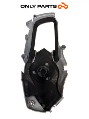 Plastikowa osłona pokrywy przekładni wariatora Piaggio MP3 Yourban 300 2013 Piaggio Mp3 Yourban 300cc 2013 Bianco używana — prawdziwe zdjęcie 8