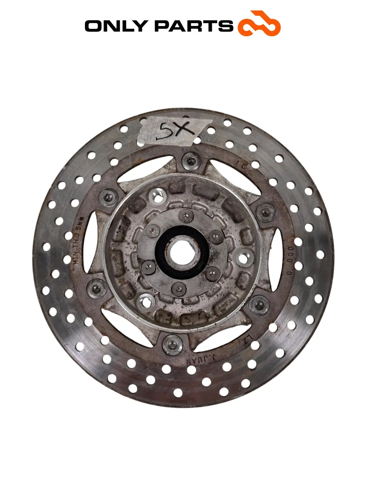 Disco freno anteriore SX + mozzo Quadro 350 S 2013 Nero usato — foto reale 2