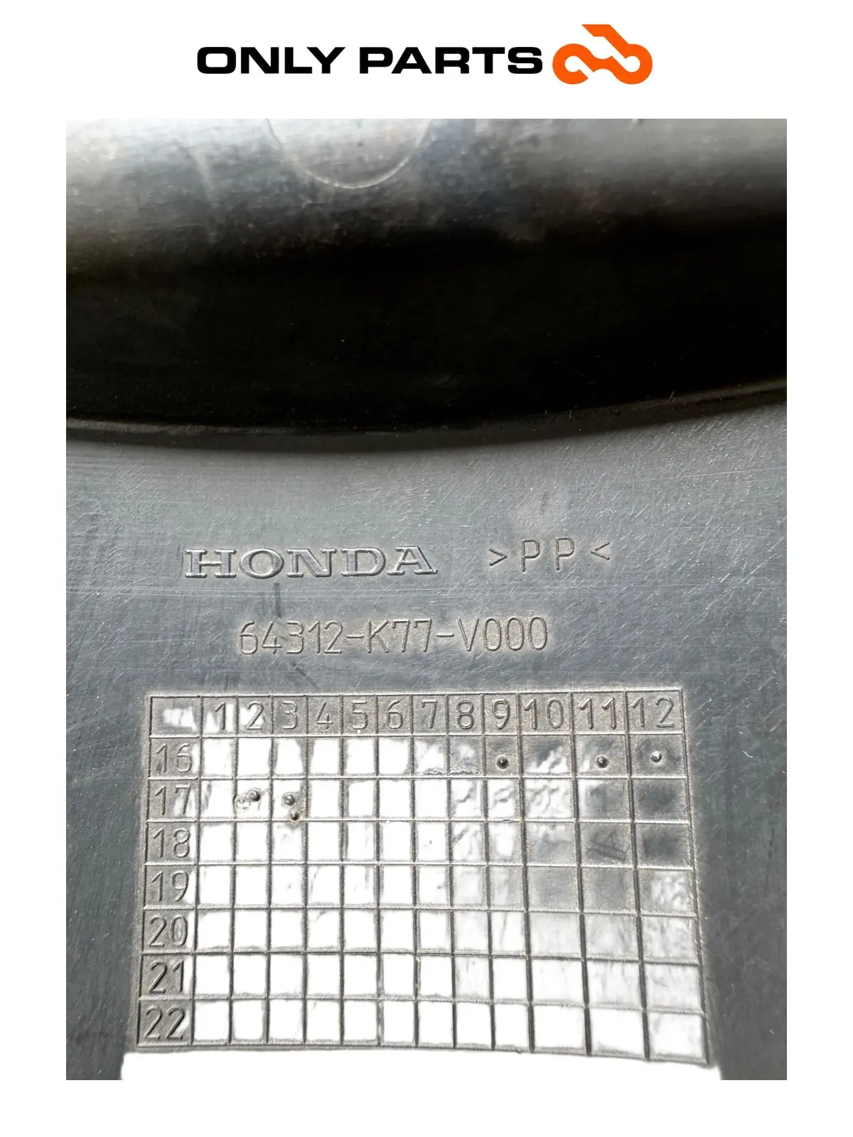 Gebrauchte Fascia centrale sottosella Honda SH 150cc 2017 Nero — echtes Foto 11