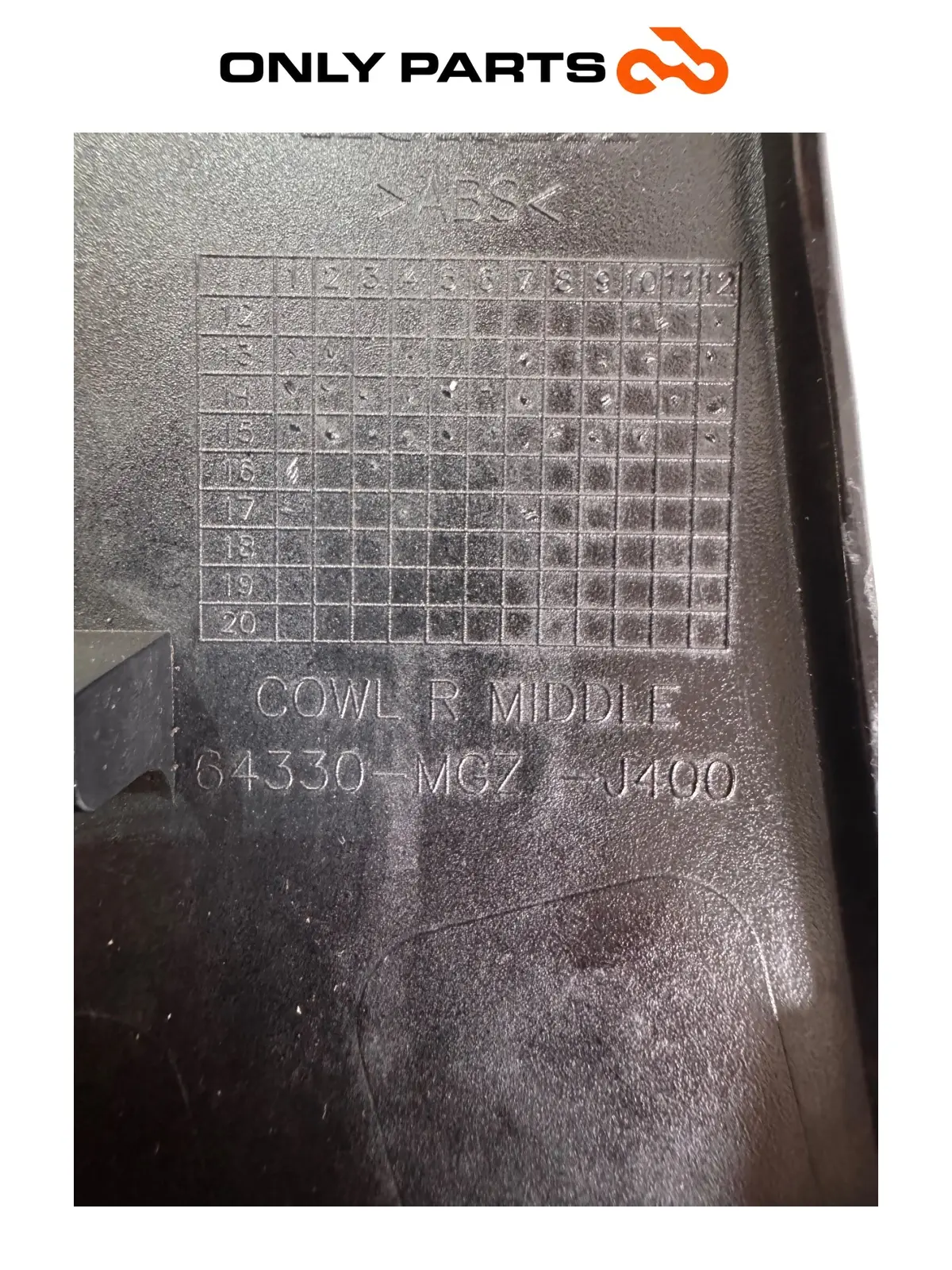 Gebrauchte Fianchetto laterale DX / cover radiatore Honda CB 500 F 500cc 2014 Nero — echtes Foto 11