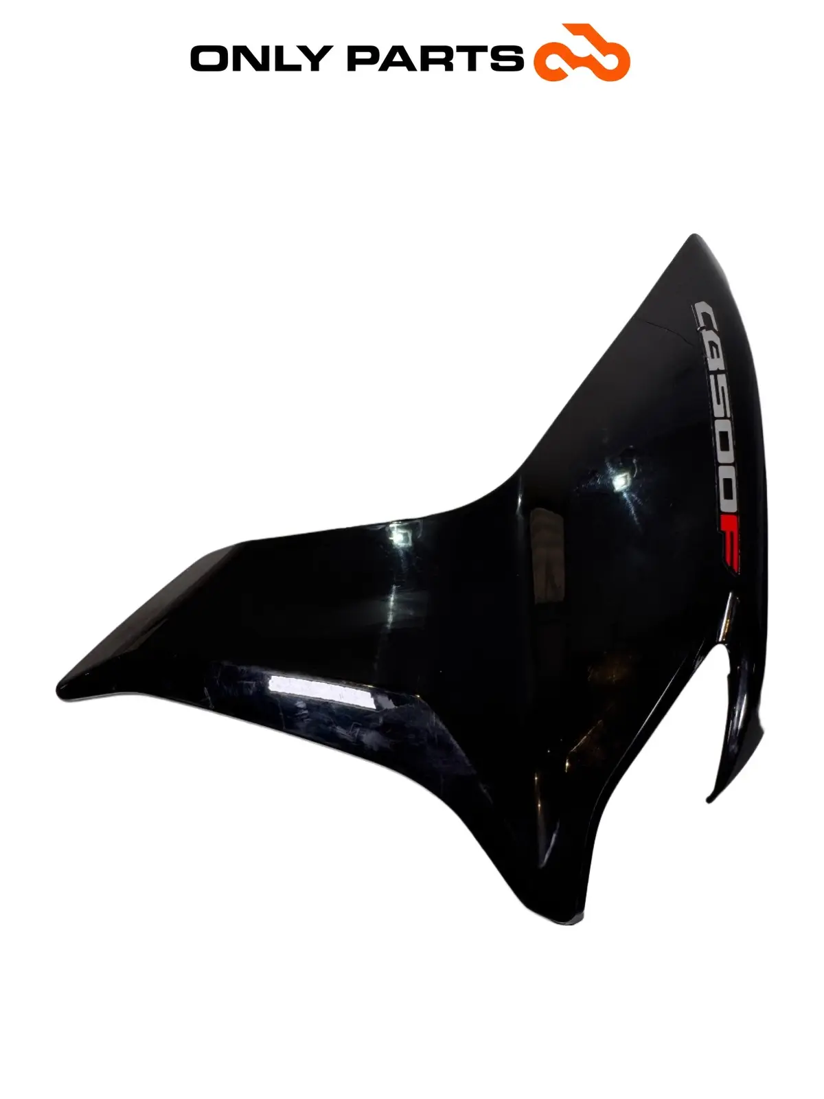 Gebrauchte Fianchetto laterale DX / cover radiatore Honda CB 500 F 500cc 2014 Nero — echtes Foto 6