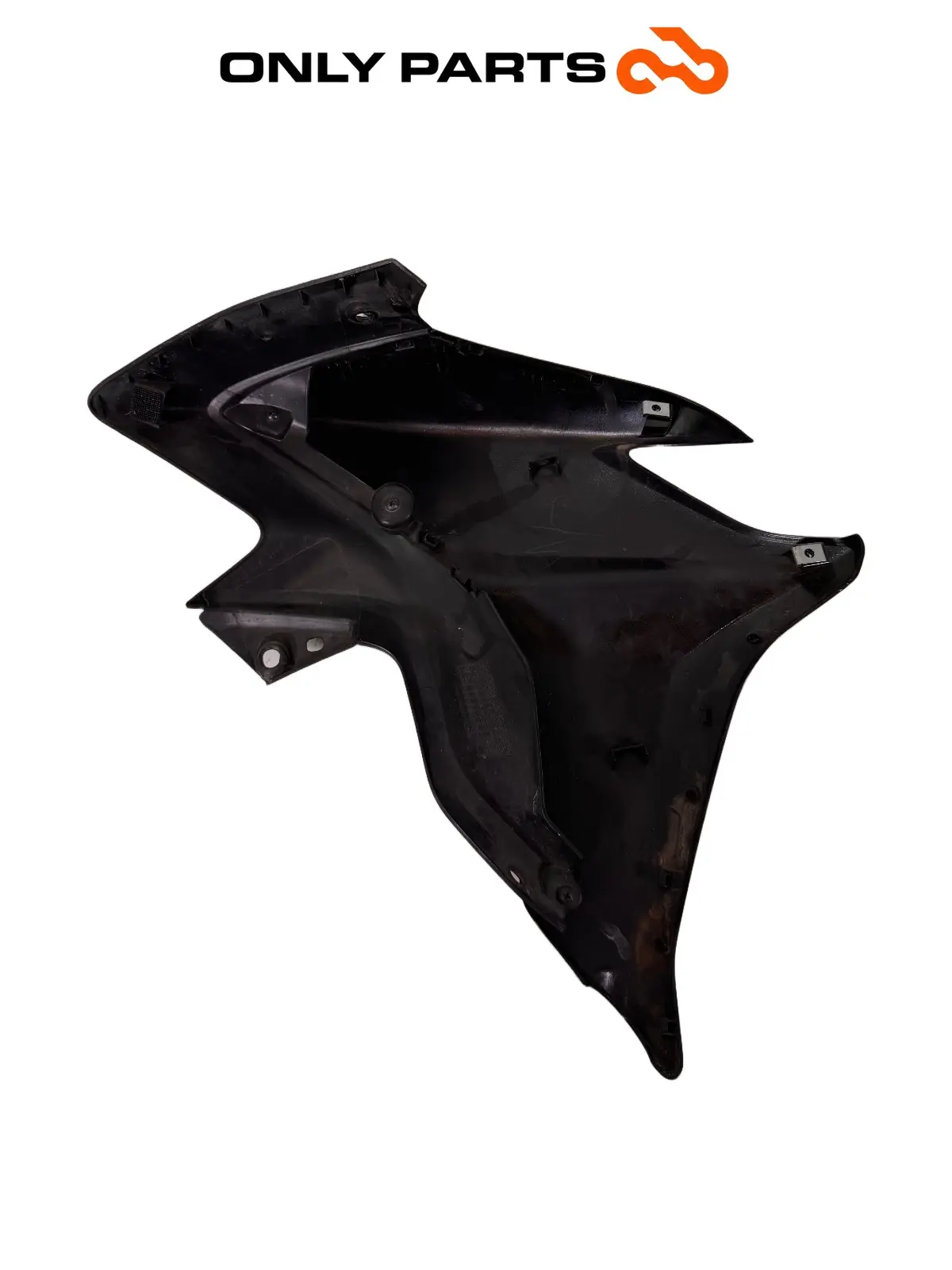 Gebrauchte Fianchetto laterale SX / cover radiatore Honda CB 500 F 500cc 2014 Nero — echtes Foto 6