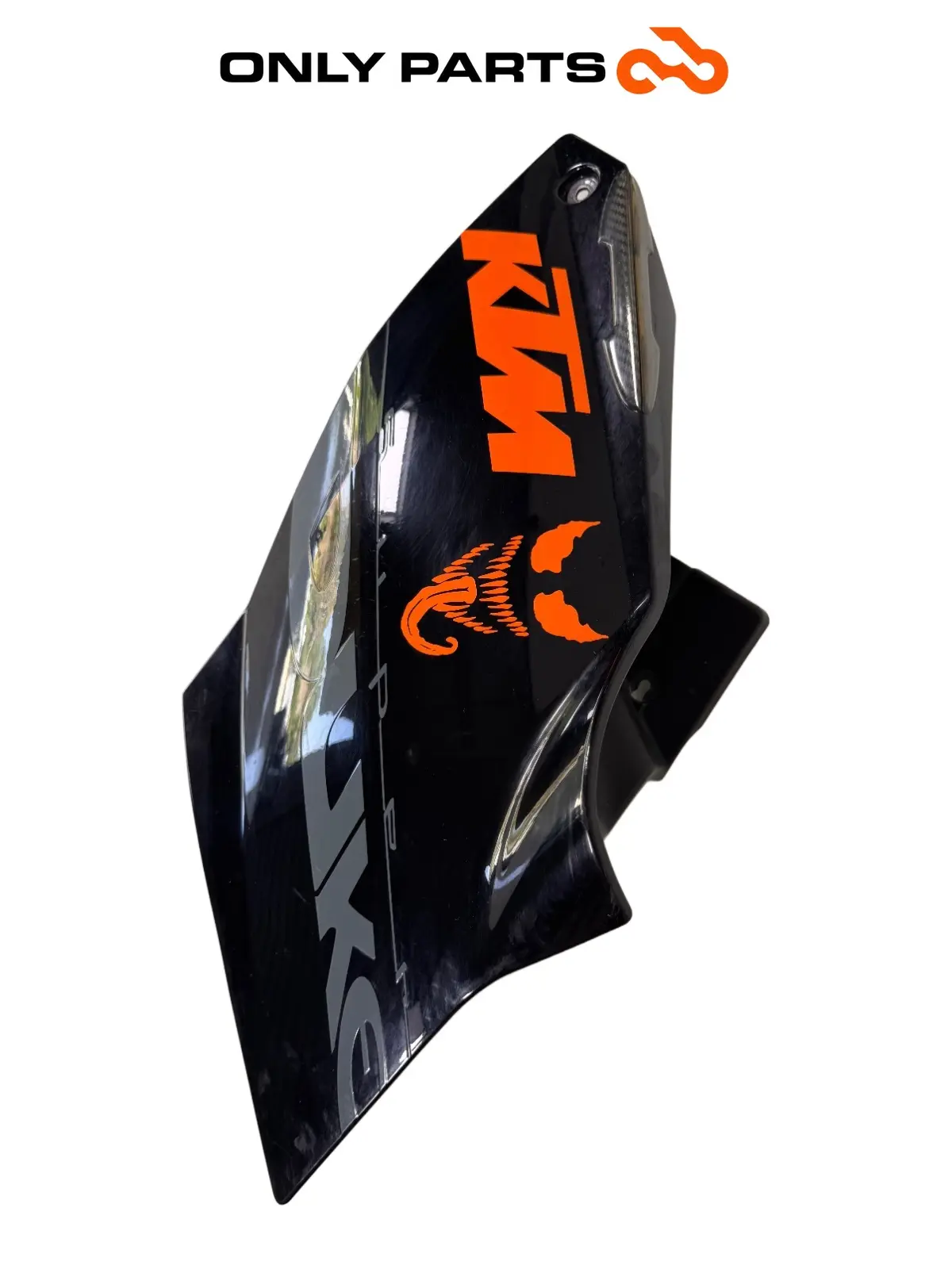 Gebrauchte Fianchetto serbatoio DX KTM Super Duke 990cc 2006 Nero/Arancione — echtes Foto 3