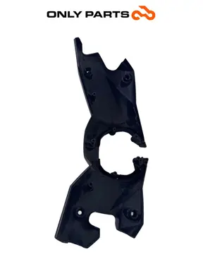 Gebrauchte Guscio plastica coprimanubrio inferiore Yamaha X-max 125cc 2014 Grigio opaco — echtes Foto 6