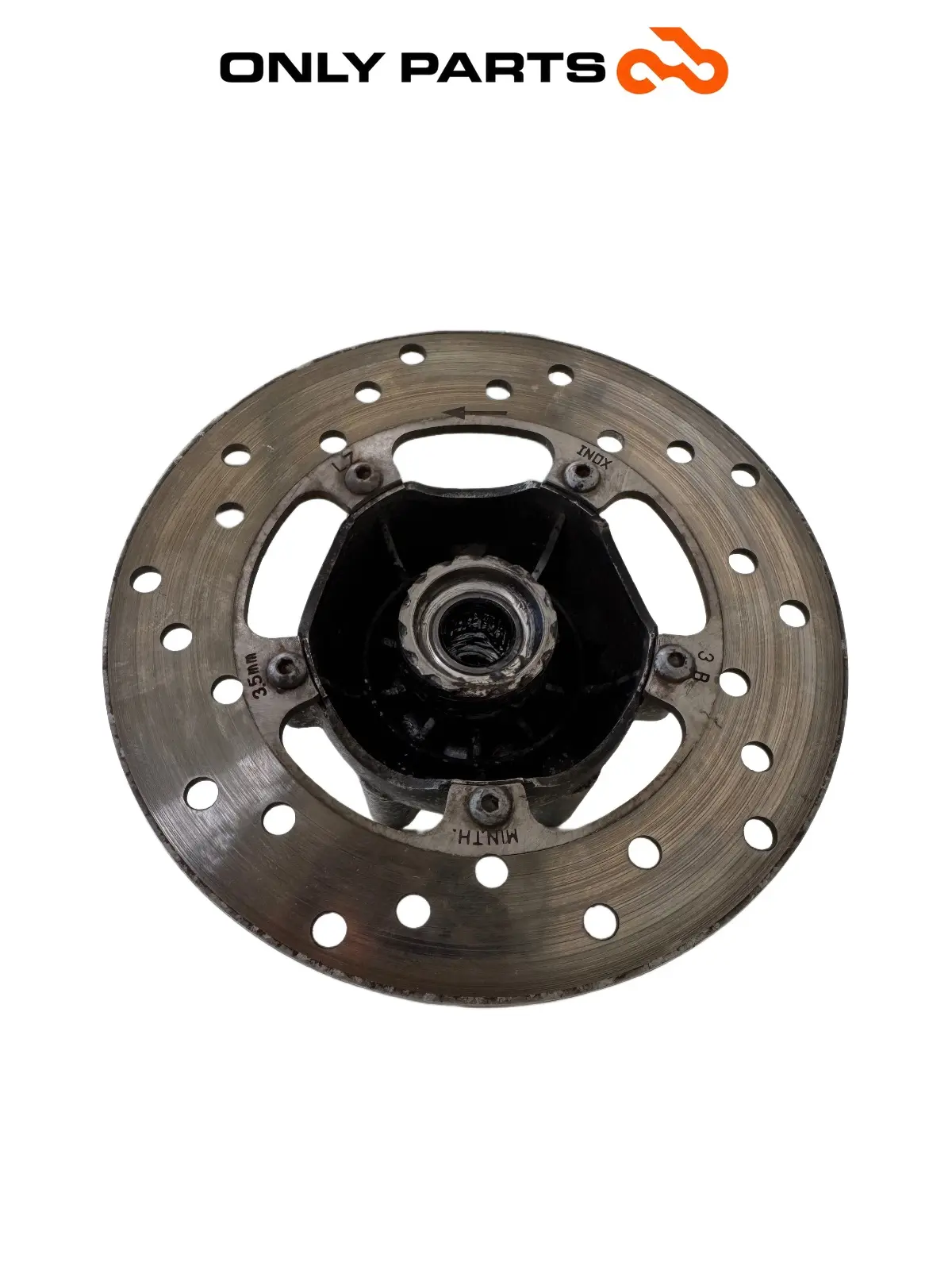 Gebrauchte Mozzo ruota + disco freno anteriore Piaggio Vespa Lx 150cc — echtes Foto 2
