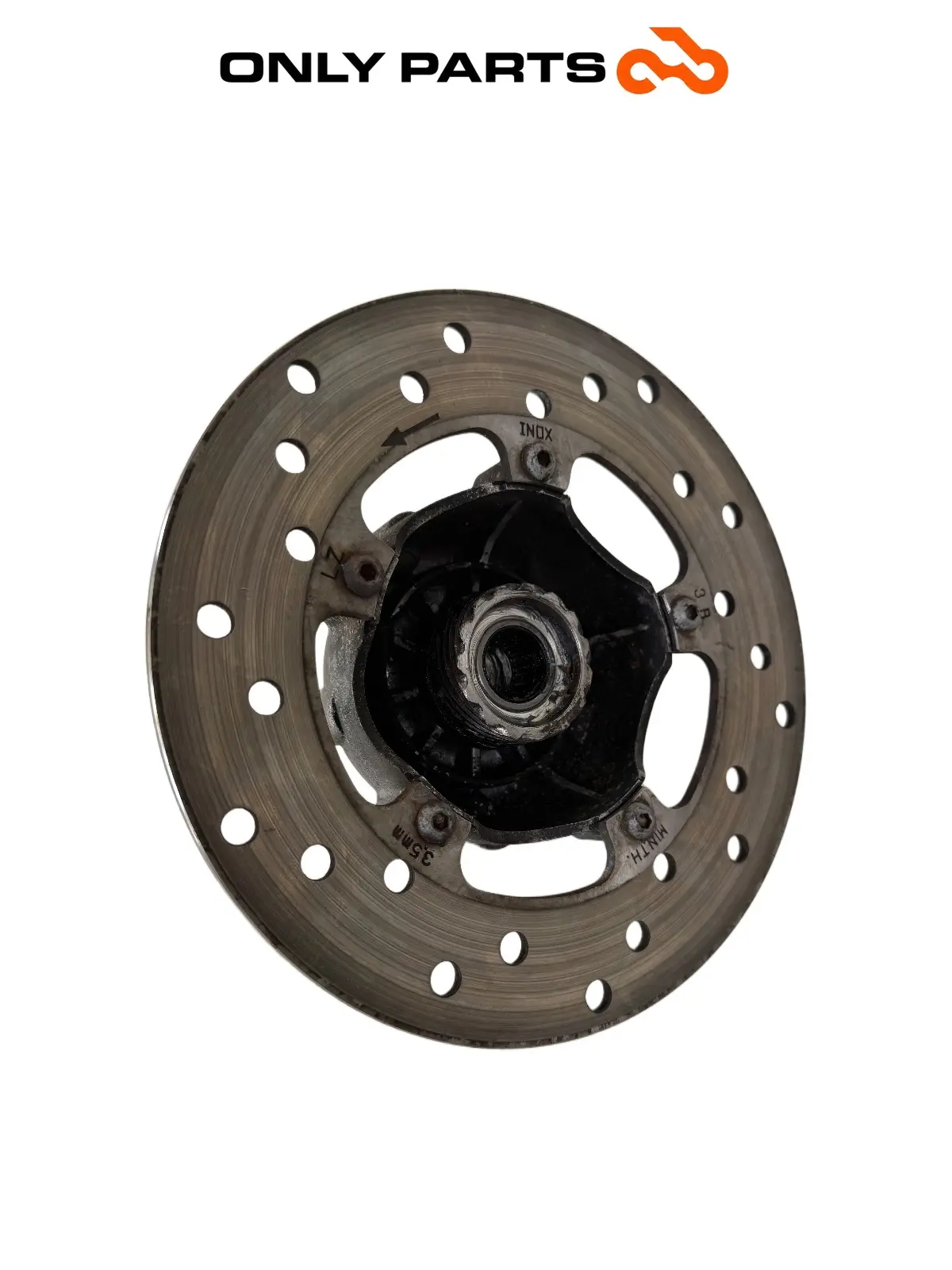 Gebrauchte Mozzo ruota + disco freno anteriore Piaggio Vespa Lx 150cc — echtes Foto 3