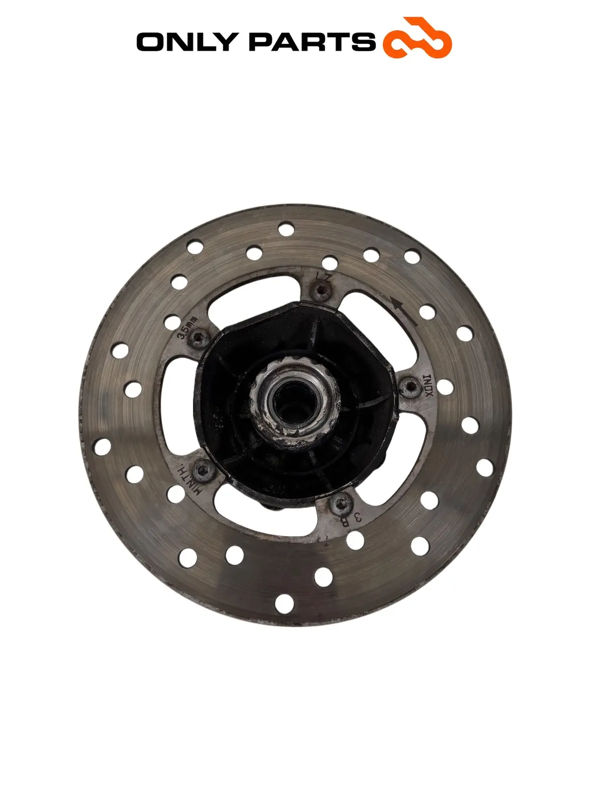 Gebrauchte Mozzo ruota + disco freno anteriore Piaggio Vespa Lx 150cc — echtes Foto 4