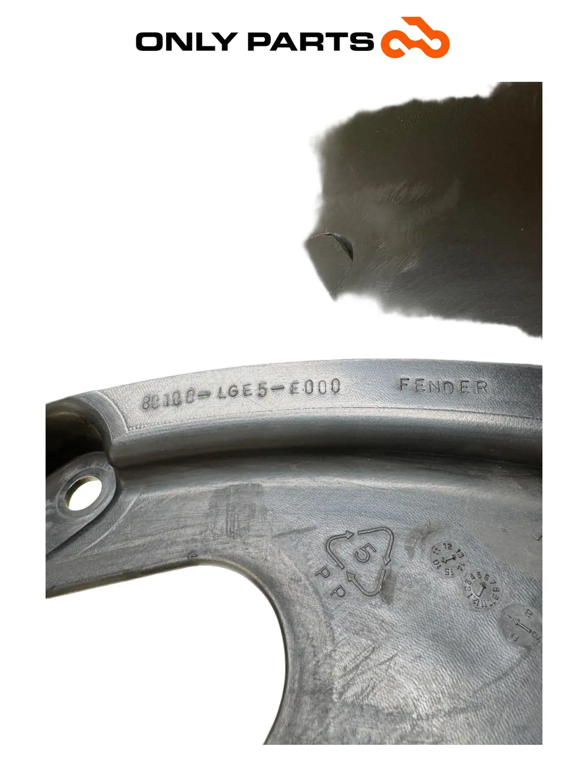 Used Rear mudguard splash flap 80100-LGE5-E000 Kymco People GTi 300 OEM Kymco People GTi 300cc 2014 Bianco — real photo 10