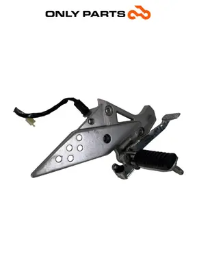 Gebrauchte Pedana anteriore DX + leva pedale freno Kawasaki Z 750cc 2004 Nera — echtes Foto 1