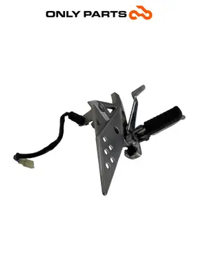 Gebrauchte Pedana anteriore DX + leva pedale freno Kawasaki Z 750cc 2004 Nera — echtes Foto 3