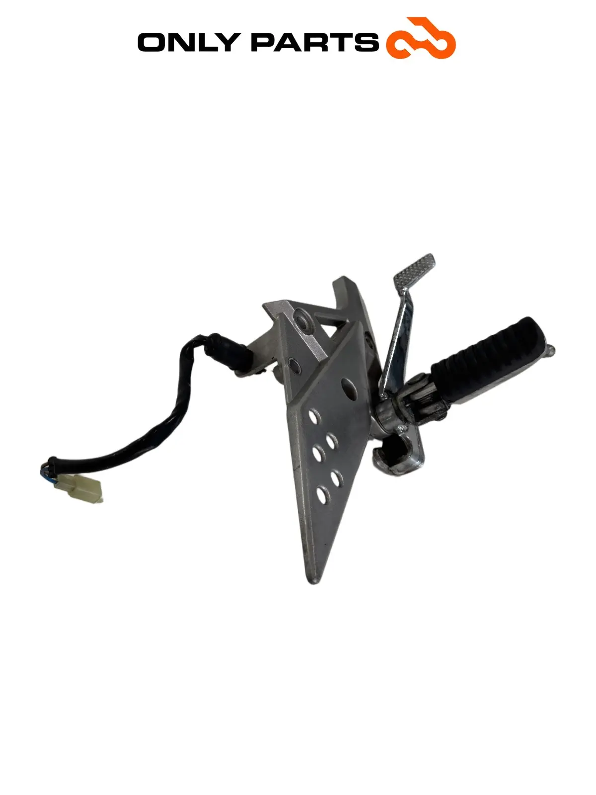 Gebrauchte Pedana anteriore DX + leva pedale freno Kawasaki Z 750cc 2004 Nera — echtes Foto 3