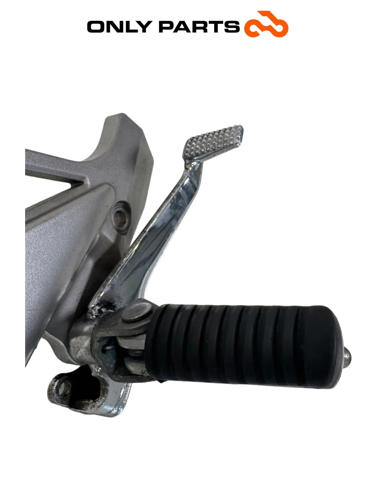 Gebrauchte Pedana anteriore DX + leva pedale freno Kawasaki Z 750cc 2004 Nera — echtes Foto 8