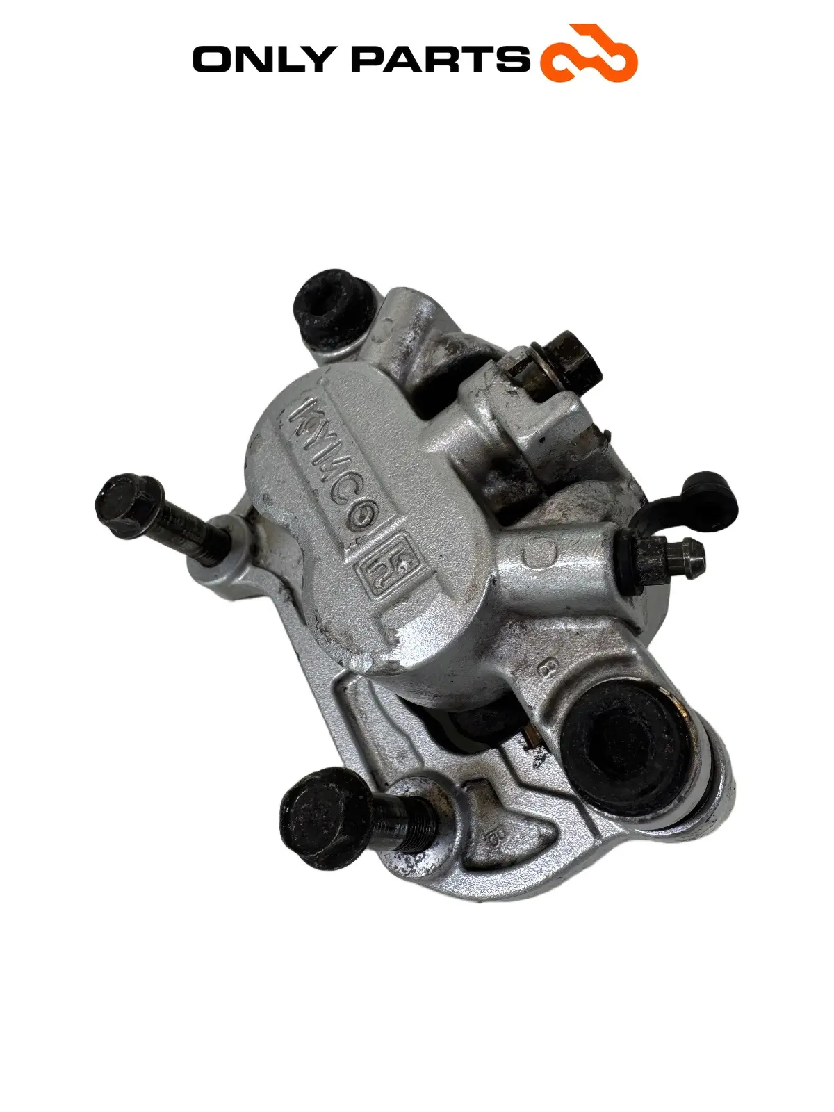 Gebrauchte Bremssattel hinten mit Halter und Belägen Kymco People GTi 300 2014 Kymco People GTi 300cc 2014 Bianco — echtes Foto 3