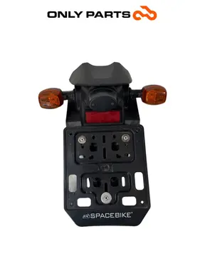 Used Portatarga + coppia frecce posteriori Kawasaki Z 750cc 2004 Nera — real photo 2