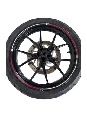 Gebrauchte Ruota anteriore completa KTM Duke 200cc 2012 Arancione — echtes Foto 2
