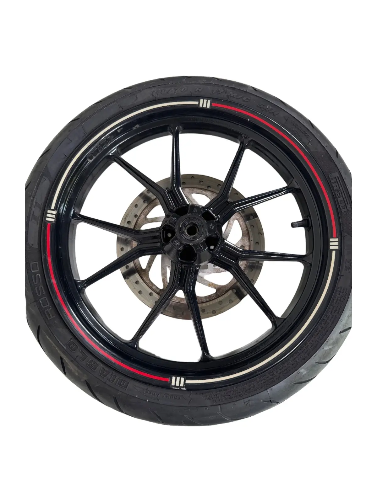 Gebrauchte Ruota anteriore completa KTM Duke 200cc 2012 Arancione — echtes Foto 2