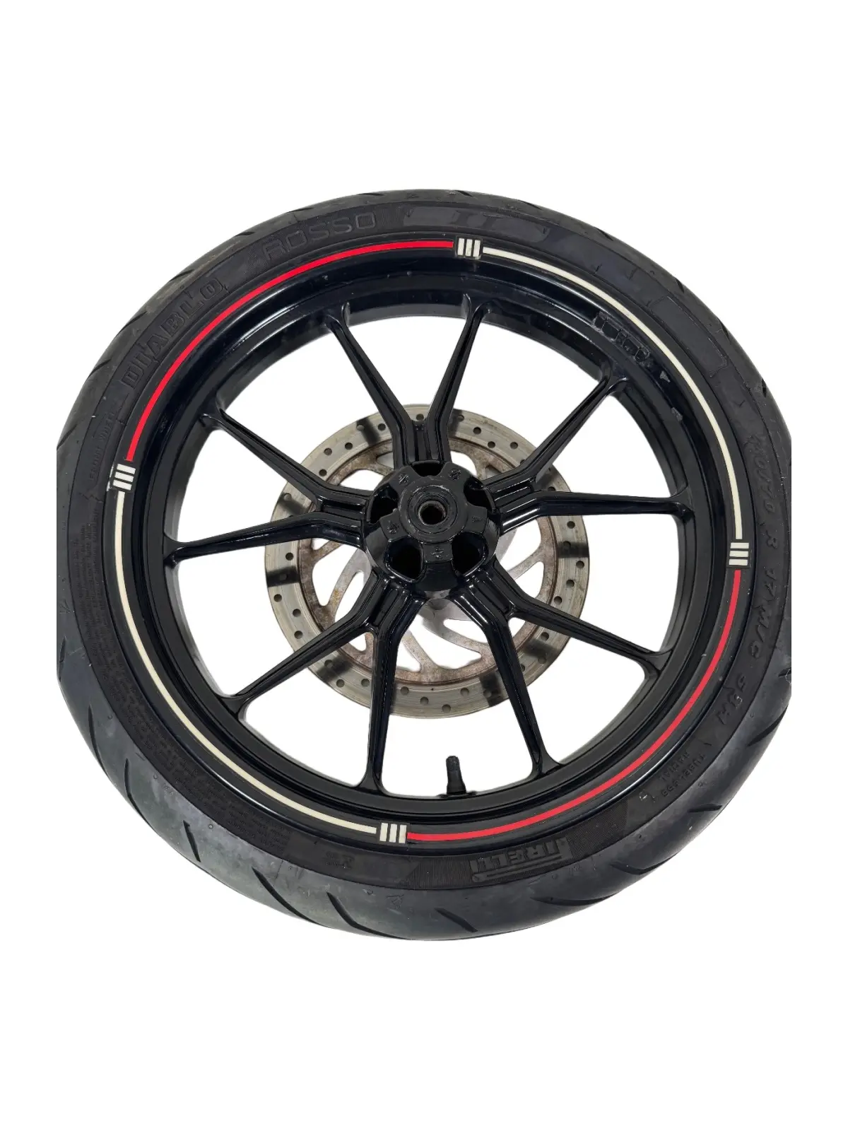 Gebrauchte Ruota anteriore completa KTM Duke 200cc 2012 Arancione — echtes Foto 3