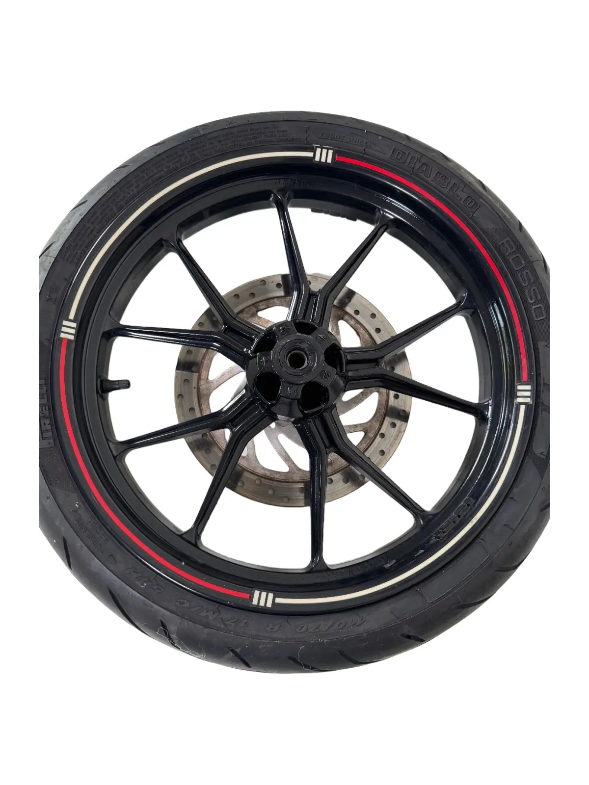 Gebrauchte Ruota anteriore completa KTM Duke 200cc 2012 Arancione — echtes Foto 4