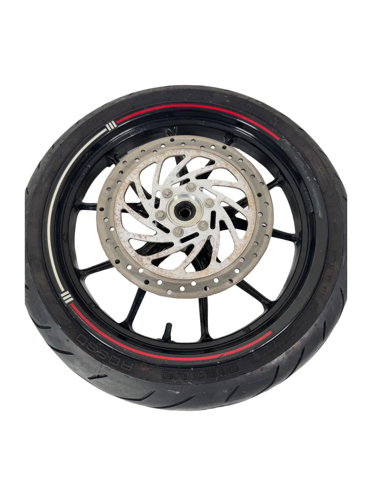 Gebrauchte Ruota anteriore completa KTM Duke 200cc 2012 Arancione — echtes Foto 6