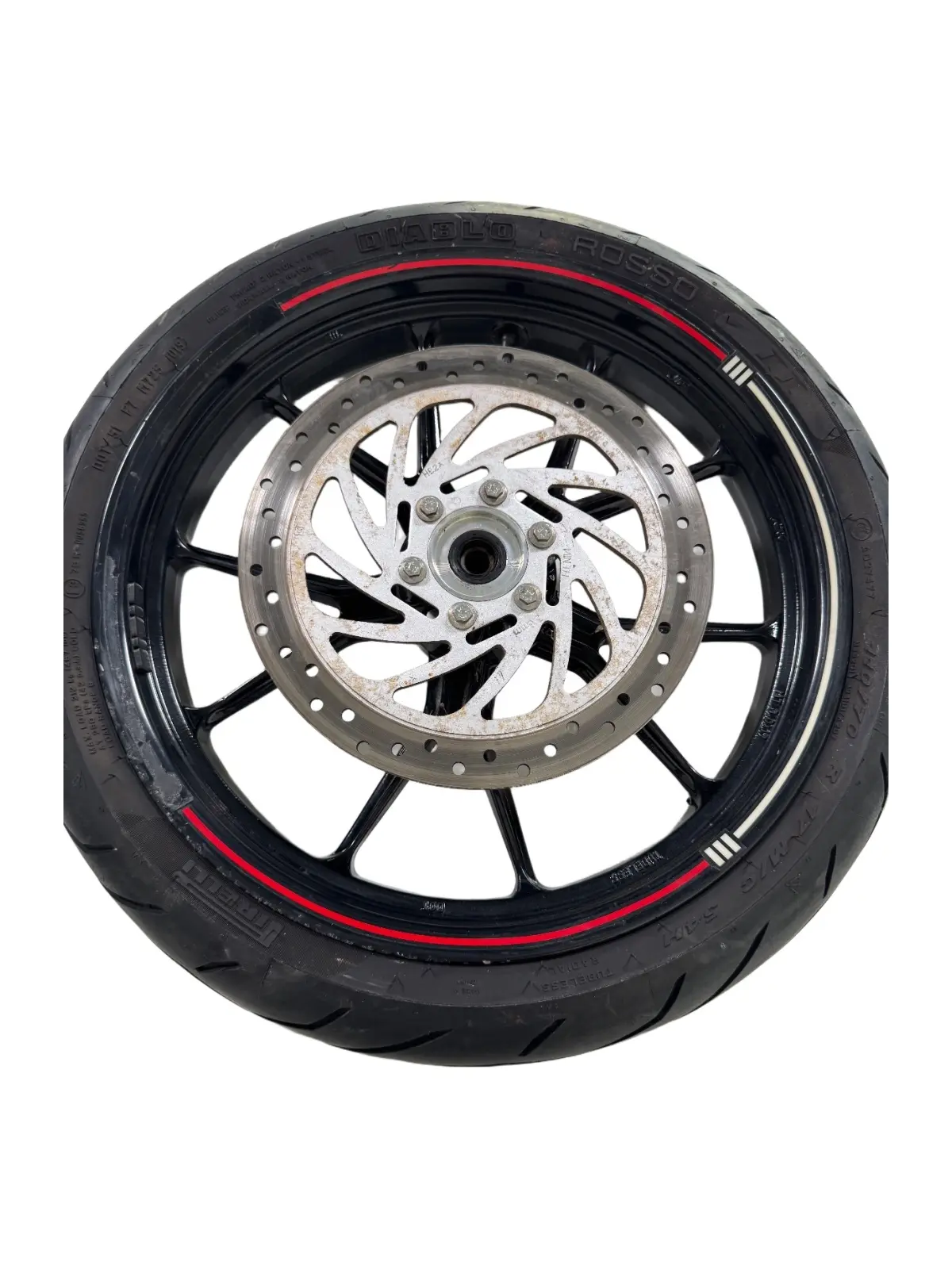 Gebrauchte Ruota anteriore completa KTM Duke 200cc 2012 Arancione — echtes Foto 7