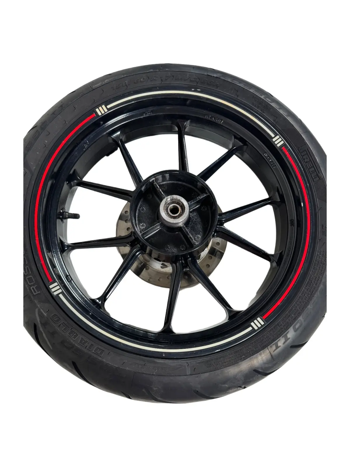 Gebrauchte Ruota posteriore completa KTM Duke 200cc 2012 Arancione — echtes Foto 12