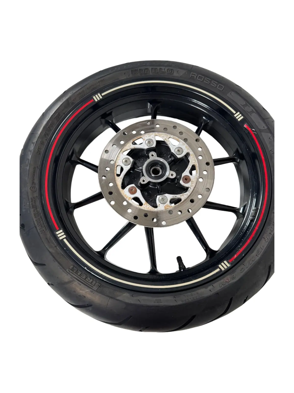 Gebrauchte Ruota posteriore completa KTM Duke 200cc 2012 Arancione — echtes Foto 3