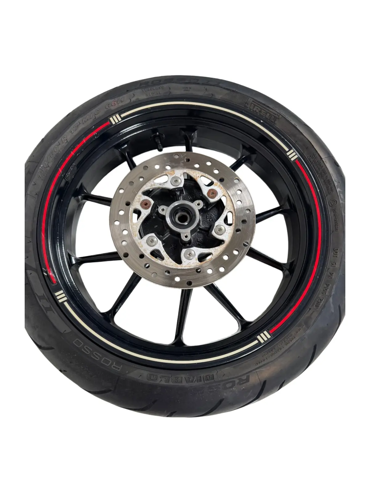 Gebrauchte Ruota posteriore completa KTM Duke 200cc 2012 Arancione — echtes Foto 5