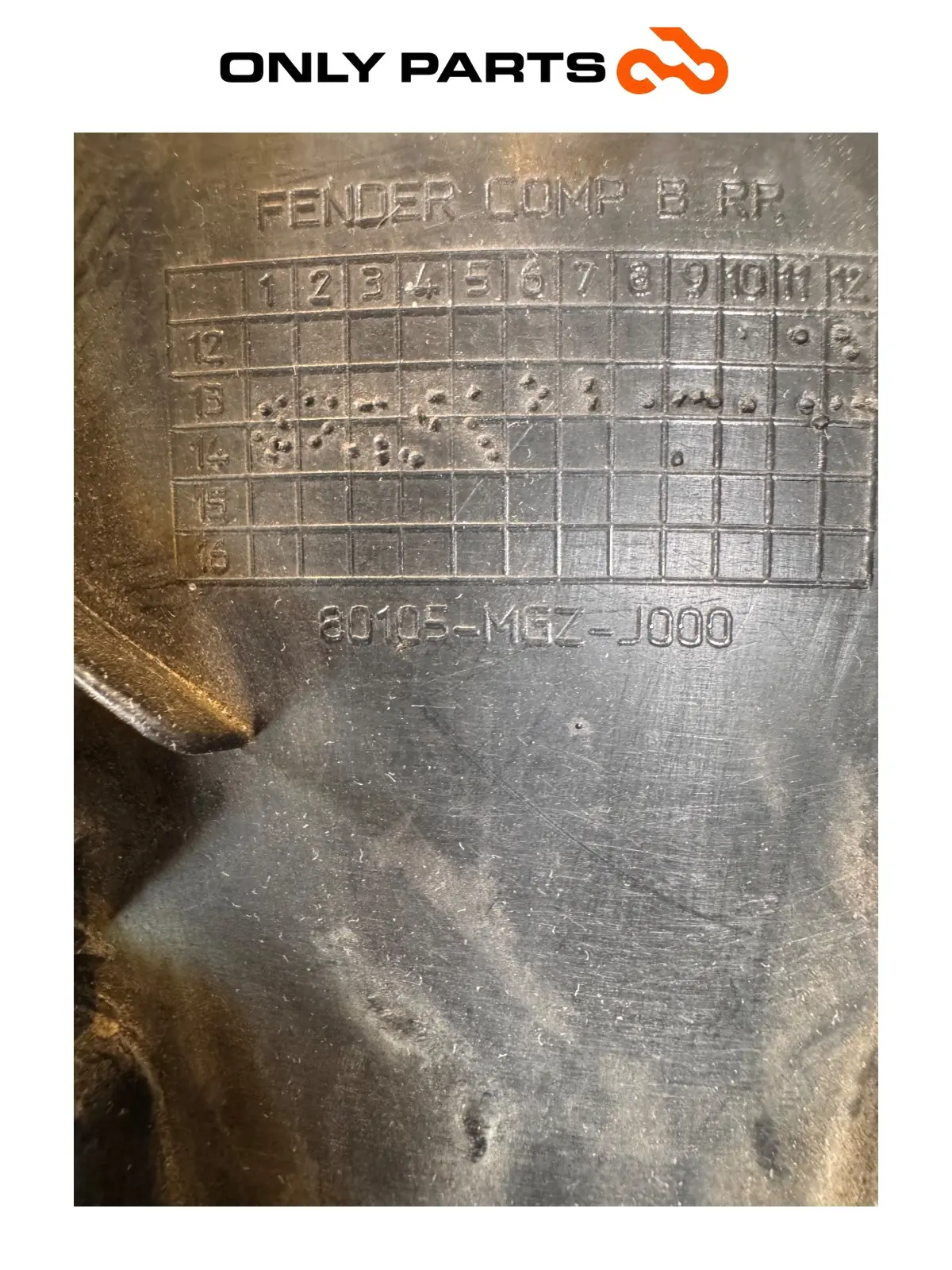 Gebrauchte Sottocodone paraspruzzi Honda CB 500 F 500cc 2014 Nero — echtes Foto 8