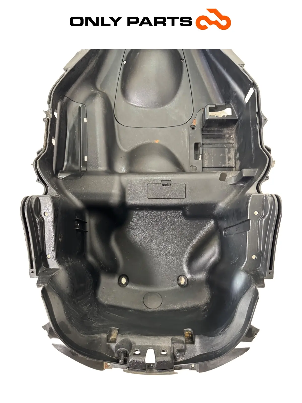 Gebrauchte Staufach unter der Sitzbank / Helmfach Piaggio MP3 250cc 2009 Grigio — echtes Foto 12