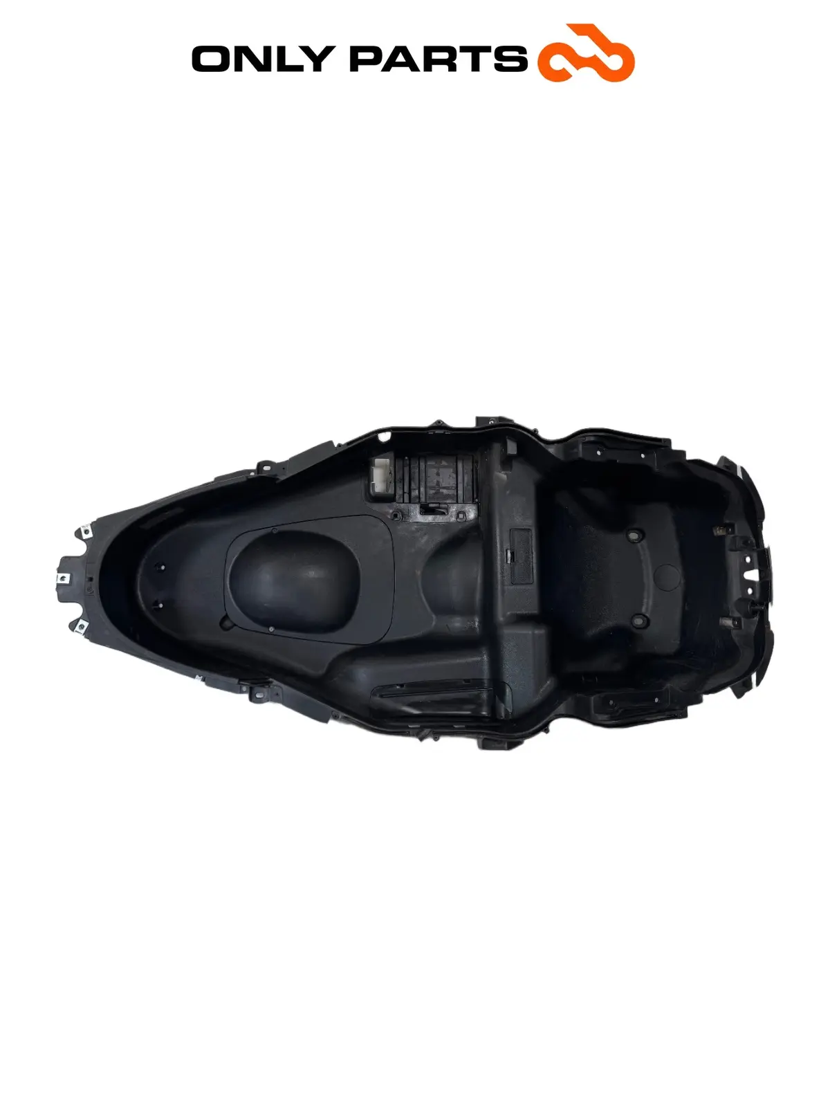 Gebrauchte Staufach unter der Sitzbank / Helmfach Piaggio MP3 250cc 2009 Grigio — echtes Foto 9